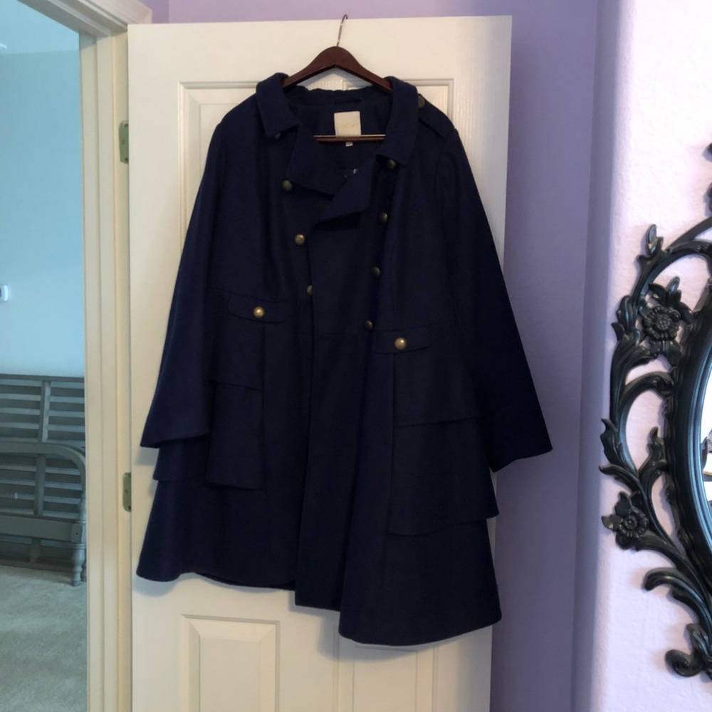 Fame and Flattery Coat in Navy